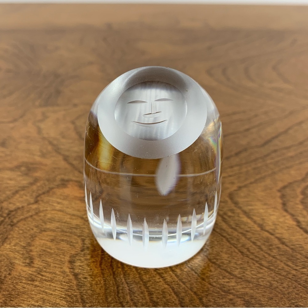 Hadeland Figurine Paperweight Eskimo Glass Norway Art Glass Scandinavian Vintage